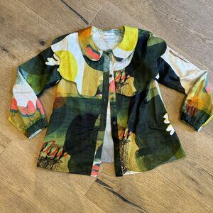 Wolf And Rita Graphic Collar Blouse